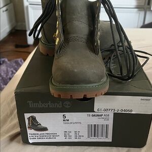 Timberland Olive Green Toddler Boots